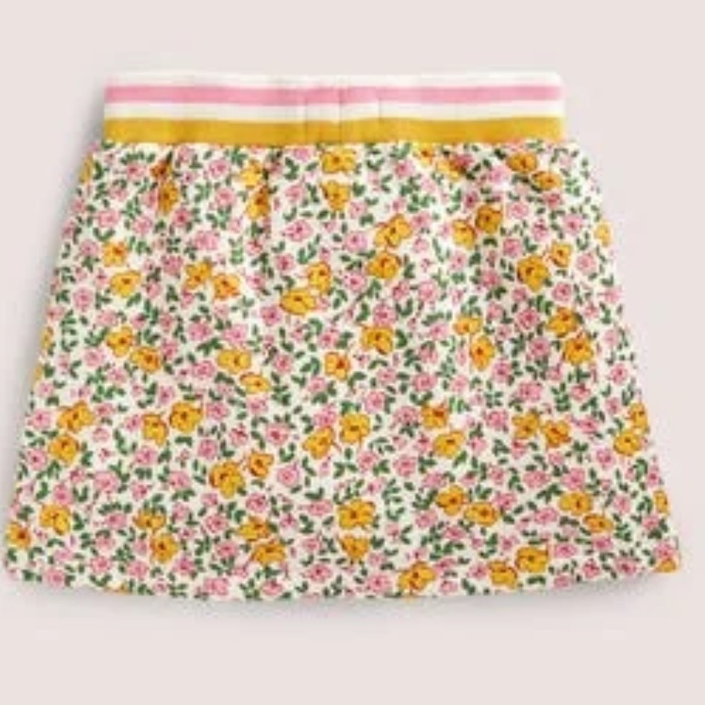 Mini Boden multi meadow floral skirt (6-7)